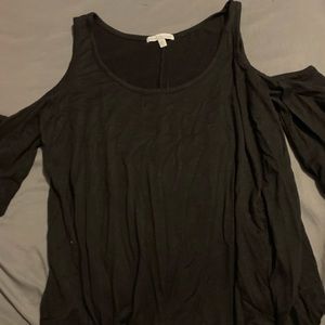Black cold shoulder top.